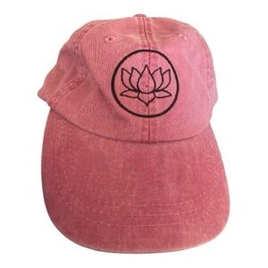 ADAMS Pink Lotus Embroidered Dad Hat Washed Cotton Adjustable Cap